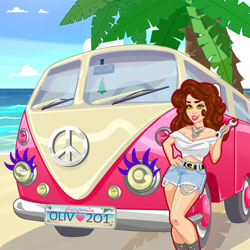 Play Game Girls Fix It: Music Festival Getaway Van