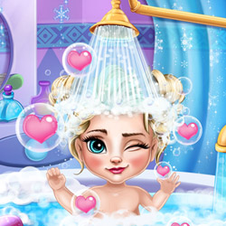 Play Game Ice Queen Baby Bath