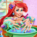 Play Game Mermaid Princess Nails Spa